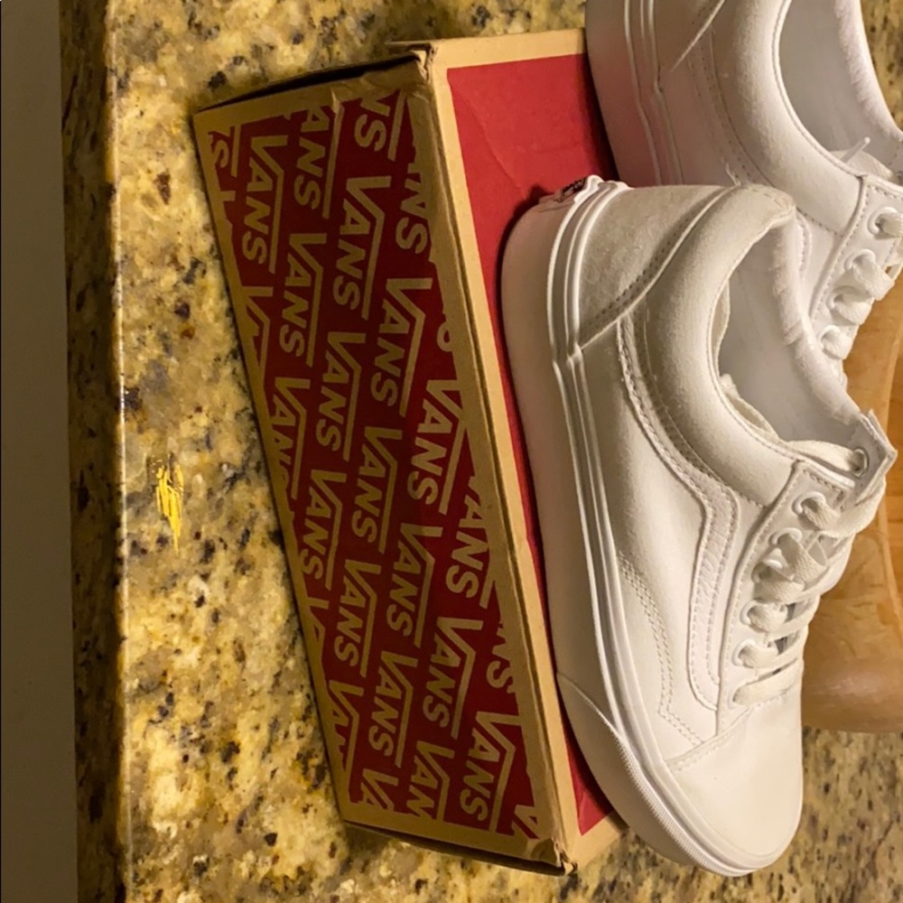 Size 6.5 white Vans